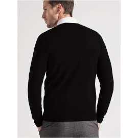 Men'S Plus Size V-Neck Sweater - Beige Casual Knit Sweater, Medium Stretch Fall/Winter Sweater for Everyday & Formal Outfits - Non-Bulky Layering Essential for Big & Tall Men, Winter Wardrobe, Classic Knitwear, Comfortable Fit, Versatile Top, Winter Clothing, Fall Fashion, Stylish Knitwear, Breathable Material, Knit Top, Big And Tall Men, PLUS SIZE, plus size clothes, Winter Outfits, Winter Clothing Collection, Plus Size Clothing | Casual Sweater | Stretchy Fabric
