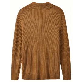 Vintage Men's Shawl Collar Sweater Casual Loose Knit Pullover