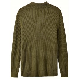 Vintage Men's Shawl Collar Sweater Casual Loose Knit Pullover