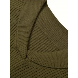 Vintage Men's Shawl Collar Sweater Casual Loose Knit Pullover