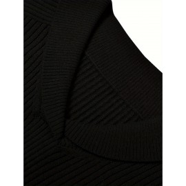 Vintage Men's Shawl Collar Sweater Casual Loose Knit Pullover