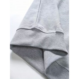 Men'S Custom Photo/Text Printed Fleece Hoodie - Personalized Photo/Text, Breathable Fleece Sweater, Large Size Vintage Style Crew Neck Long Sleeve, Loose Fit for Christmas Gifts, Team Uniforms & Casual Wear, Custom Photo/Text Printing