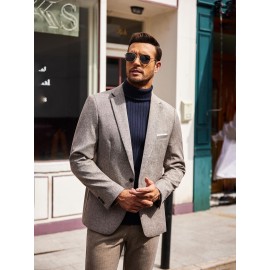 Men's Slim Fit Ribbed Turtleneck Sweater - Lightweight Knit Pullover for Fall/Winter, Casual Long Sleeve, Machine Washable, Solid Color, Comfortable Casual Attire, PLUS SIZE