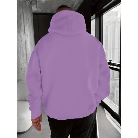 Men'S Oversized Fleece-Lined Hooded Sweatshirt with Surf & Beach Graphic Print - 100% Micro-Elastic Knit, Kangaroo Pocket, Surfing Surf Co. Design, Surfing-Themed Casual Pullover for Surfing, Beachwear & Everyday Comfort (Large Size) - Ideal Gift fo