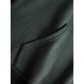 Men'S Oversized Fleece-Lined Hooded Sweatshirt with Surf & Beach Graphic Print - 100% Micro-Elastic Knit, Kangaroo Pocket, Surfing Surf Co. Design, Surfing-Themed Casual Pullover for Surfing, Beachwear & Everyday Comfort (Large Size) - Ideal Gift fo