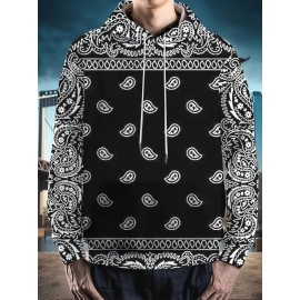 Men's Plus Size 3D All-Over Print Hooded Sweatshirt with Wolf & wild/neutral color patterns - Warm Winter Sweater for Parties, Casual Wear, Christmas & New Year Events - Machine Washable Pullover Gift, PLUS SIZE