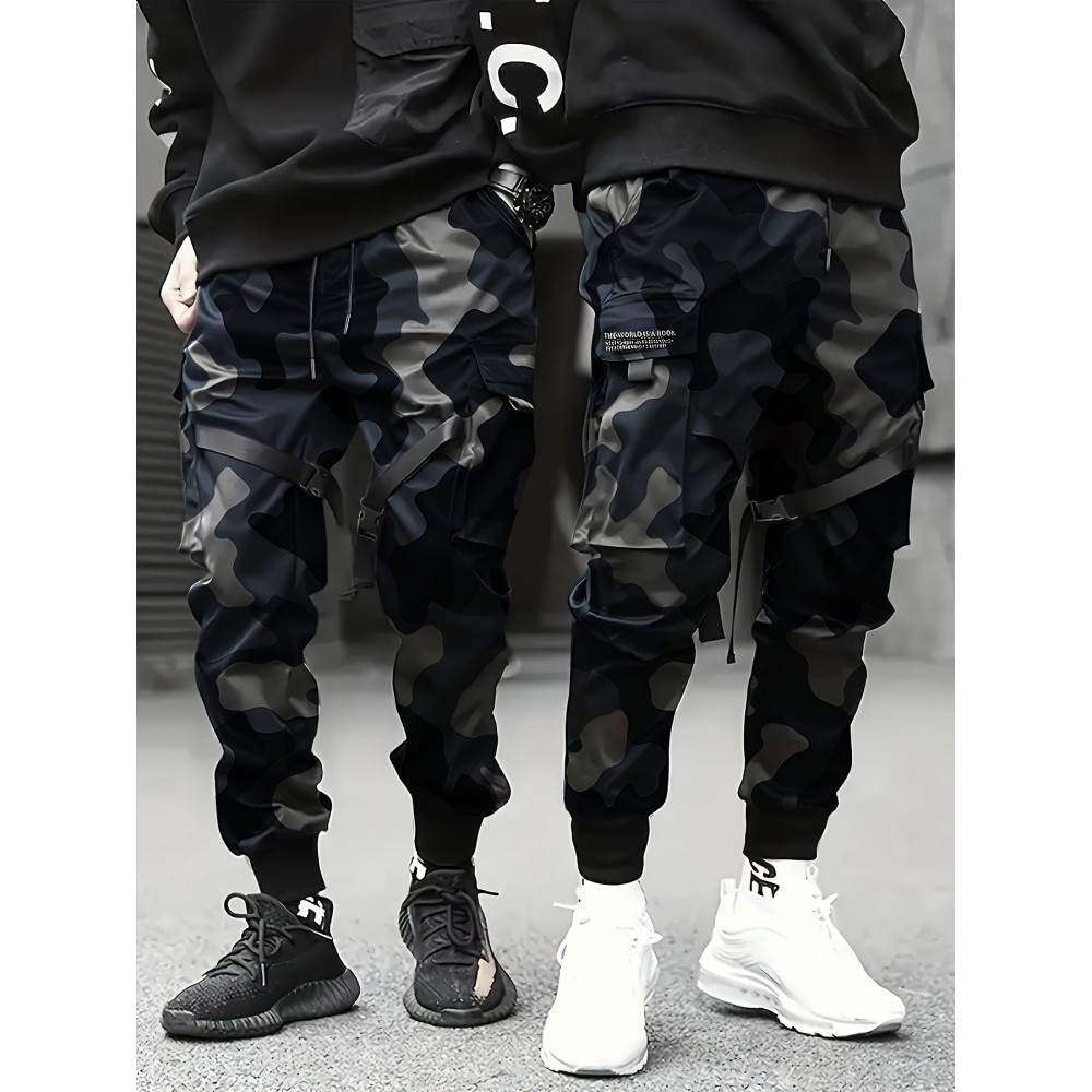 Men'S 3D Printed Camouflage Hoodie - Durable Blend Lightweight Pullover with Adjustable Hood, Long Sleeve Casual Streetwear Sweatshirt for Outdoor Activities & Casual Attire, All-Season Comfortable Men'S Fashion Apparel (Green/Brown), Plus Size