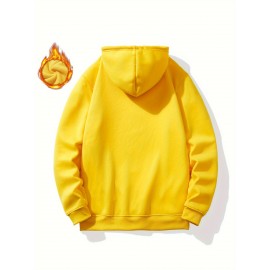 Men'S King Crown Print Hooded Sweatshirt - Royal & Golden Lettering, Winter Knit Fabric with Slight Stretch, Regular Fit Long Sleeve Pullover, Casual American Style Statement Piece for Everyday & Formal Wear - Ideal Gift for Men (KING Lettering Desi