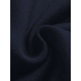 Men'S Plus Size Hoodie - Navy Pullover Sweatshirt, Regular Fit Long Sleeve Hooded Sweater for Everyday & Formal Wear, Soft Knit Fabric with Slight Stretch - Big & Tall Friendly