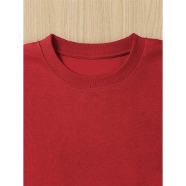 Custom Men'S Personalized Photo/Text/Logo Sweater - Add Your Own Design, 100% Crew Neck Pullover, Machine Washable, Loose Fit Casual Sweater with Custom Front & Back Printing - Ideal Gift for Birthdays, Corporate Branding, Promotional Events - Red/B