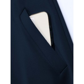 Men's Large Size Casual Fashion Printed Pocket Jacket