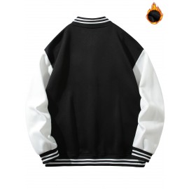 Men'S Plus Size Baseball Jacket | Los Angeles Style, Letter and Number 23 Print, Wrinkle Resistant, Casual Sports, Perfect for Parties, Autumn and Winter