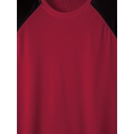 7pcs Men'S Plus Size T-Shirts - Casual Crew Neck, Short Sleeve, Color Block Design, Polyester, Summer Sporty Tops with 