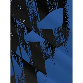 Men's Patriotic 3D Skull Print T-Shirt, Oversized Royal Blue Casual Summer Top with American Flag Design, Crew Neck Short Sleeve- Ideal Valentine's Day Gift for Boyfriend, Skull American Flag Clothing, Large Size, PLUS SIZE