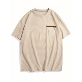 3pcs Men'S Plus Size Casual Short Sleeve T-Shirt Set, Essential Basic Tee - Breathable, Soft & Comfortable Waffle Fabric, Solid Color, Round Neck, Perfect for Casual Attire, PLUS SIZE, Men'S Set On, Men'S White Beach Set, Men'S Training Suit Set, Men'S Beach Set For Large Sizes