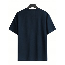 3pcs Men'S Plus Size Casual Short Sleeve T-Shirt Set, Essential Basic Tee - Breathable, Soft & Comfortable Waffle Fabric, Solid Color, Round Neck, Perfect for Casual Attire, PLUS SIZE, Men'S Set On, Men'S White Beach Set, Men'S Training Suit Set, Men'S Beach Set For Large Sizes