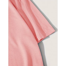 Plus Size Men's Casual Round Neck T-Shirt - 