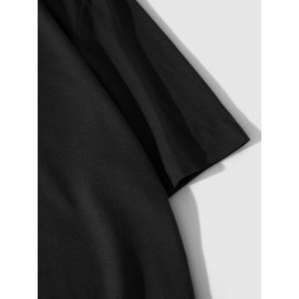 Plus Size Men's Casual Round Neck T-Shirt - 