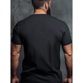 Plus Size Men's Casual Round Neck T-Shirt - 