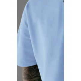 Men's Gothic Skull & Rose T-Shirt with Back Print - Oversized Streetwear Fit, Bold 