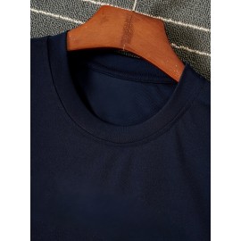 2pcs Men's Heavyweight 95% Polyester/5% Spandex Oversized Long Sleeve T-Shirt Set - Soft Stretch Round Neck Casual Layering Shirts in Green & Grey, Solid Color Winter Warmth, Comfortable Casual Attire, Plus Size Available (Machine Washable) - Ideal for Fall & Winter Layering Essentials (Casual & Formal Outfits) - Versatile Matching Outfits for Men, Relaxed Fit, Durable & Easy Care, Long Sleeve T Shirts for Men, Mens Plus Size T Shirt, Printed T Shirts for Men, PLUS SIZE