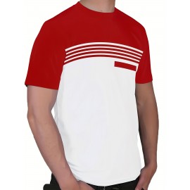3pcs Men'S Casual Crew Neck Short Sleeve T-Shirts- Light Gray with White Horizontal Stripes, Regular Fit, Slight Stretch Fabric, Stylish Black Watch Accessories, Casual Attire|Striped Tee|Stretchy Fabric, Everyday Outfit, Versatile Clothing, Minimalist Design, Modern Casual, Durable Construction, Breathable Fabric, Basic Tee, Striped Shirt, Plus Size, Men T Shirt High Quality, Men Plus Size Clothing, Big And Tall Men Clothing, Men Big And Tall Clothing, Big And Tall Graphic Tee, Plus