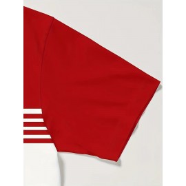 3pcs Men'S Casual Crew Neck Short Sleeve T-Shirts- Light Gray with White Horizontal Stripes, Regular Fit, Slight Stretch Fabric, Stylish Black Watch Accessories, Casual Attire|Striped Tee|Stretchy Fabric, Everyday Outfit, Versatile Clothing, Minimalist Design, Modern Casual, Durable Construction, Breathable Fabric, Basic Tee, Striped Shirt, Plus Size, Men T Shirt High Quality, Men Plus Size Clothing, Big And Tall Men Clothing, Men Big And Tall Clothing, Big And Tall Graphic Tee, Plus