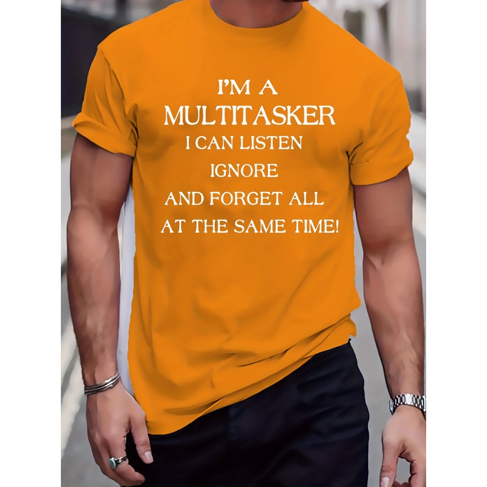 Men'S Plus Size Beige T-Shirt - 