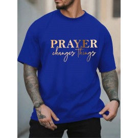 Men's Oversized Big & Tall Light Grey T-Shirt with Inspirational 